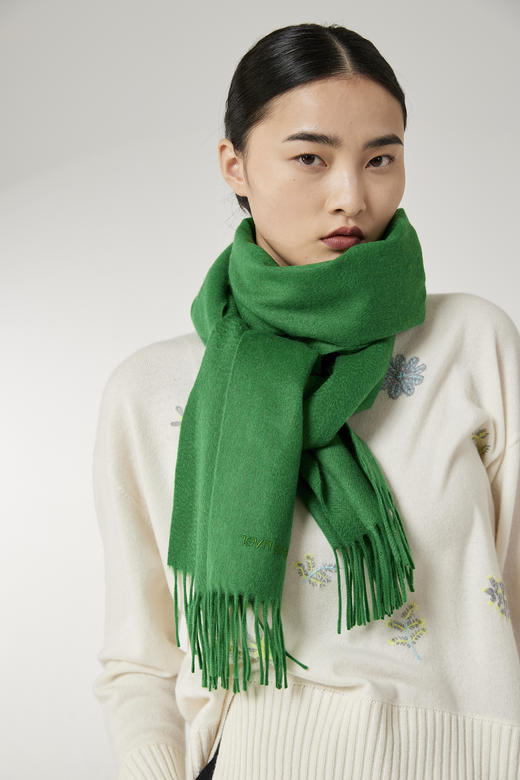 水波纹羊绒长围巾 SJF18P700N 商品图0