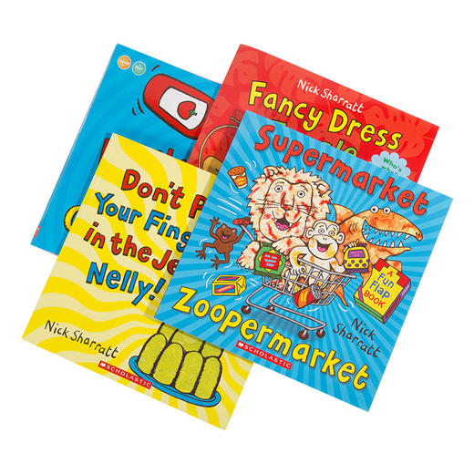 #小彼恩童书 Nick sharratt创意脑洞·游戏互动绘本套装4册 点读版  不带笔   此套书籍仅支持毛毛虫点读笔点读 商品图2