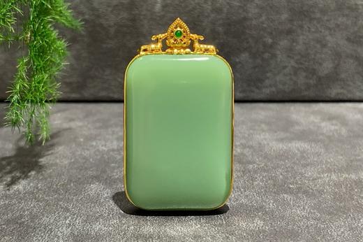 【御珠宫坊】金镶碧玉无事牌 商品图0