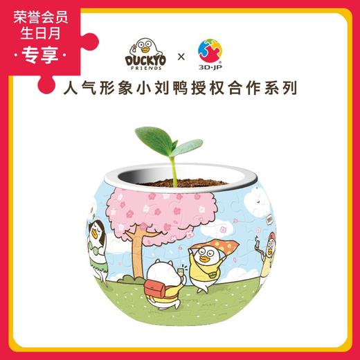 80片 盆栽拼图 塑料拼图 K1052 网红形象小刘鸭-春游 商品图0