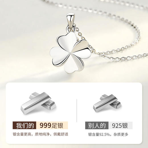 Winy999足银转角幸福项链送女友闺蜜节日生日礼物 商品图9