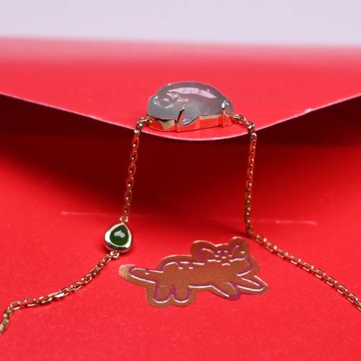 「福禄玉蟾」翡翠手链 商品图2