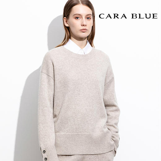 CARA时尚简约针织套头衫KB213MKR0007E1 商品图2