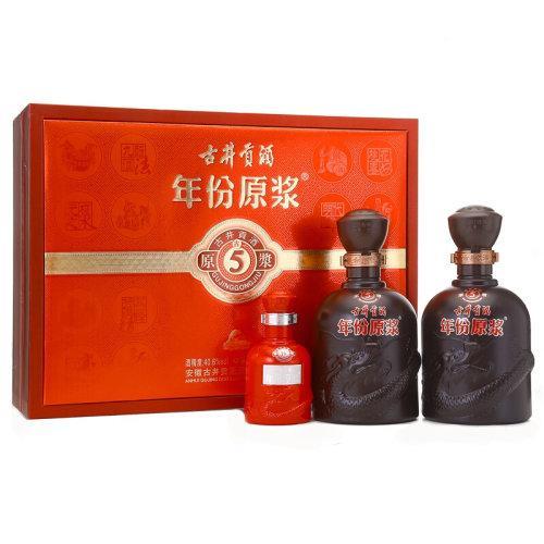 古井贡酒 年份原浆古5-40.6度425ml*2瓶 礼盒装白酒（含古16小酒100ml） 商品图0