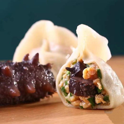 【馅已调好味道只需放韭菜】野生海参黑猪肉馅 1斤左右黑猪肉馅+半斤左右海参/2斤左右黑猪肉馅+1斤左右海参，1斤半左右饺子馅可以包65-70个左右饺子🥟，饺子大小不等个数不同 商品图0