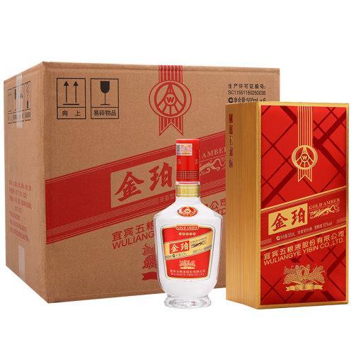 五粮液股份公司出品 金珀 浓香型白酒 52度 500ml*6瓶整箱装 手工盒 商品图0