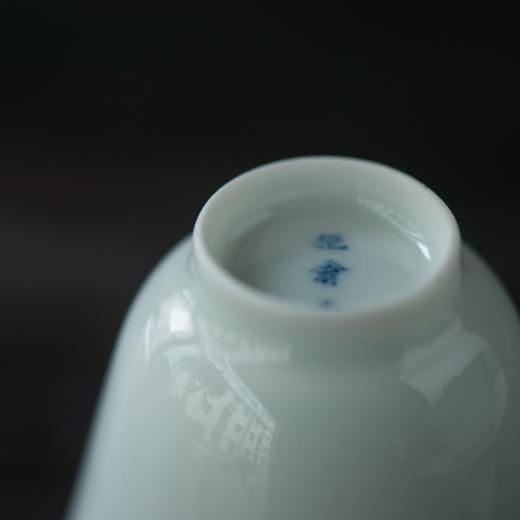 景德镇抱翁堂手工茶杯单个薄胎陶瓷青白釉小铃铛单杯 商品图2