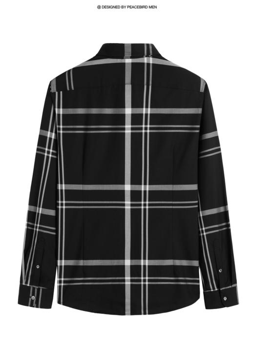 太平鸟男装 衬衫休闲时尚潮流舒适拼色B1CAC1X30 商品图1