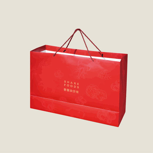 SHAREFOODS香馥杂货铺定制红色礼品袋 商品图0