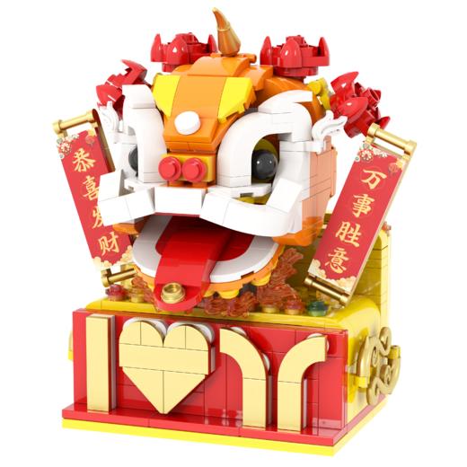 醒狮积木笔筒 商品图0