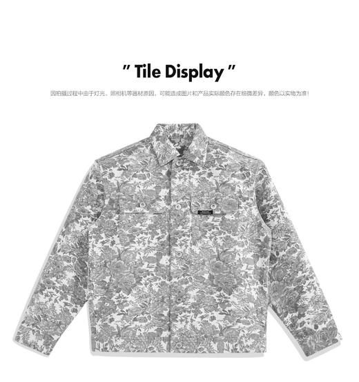 太平鸟男装 春季新款满印翻领夹克短款外套B2BCC1105 商品图0