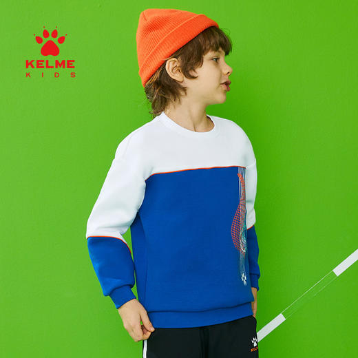  KIDS卡尔美童装男童圆领卫衣中大童春儿童运动休闲上衣 商品图2