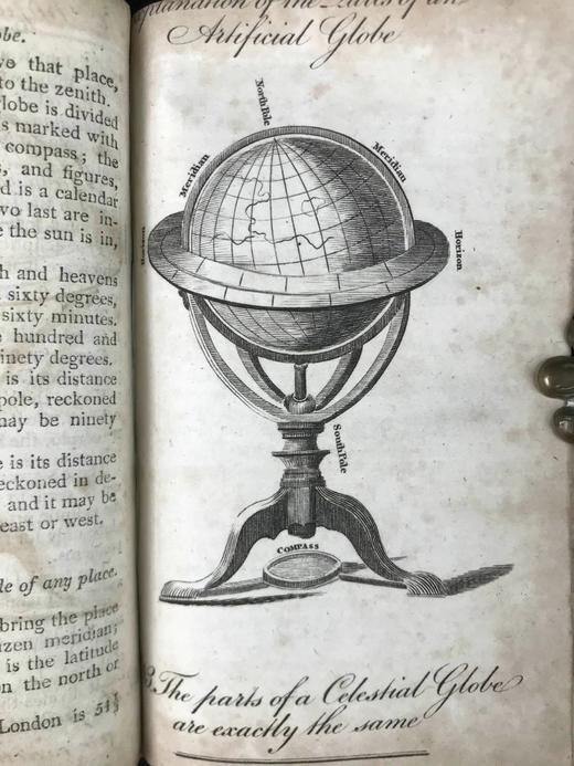 1808年 地理学语法 6幅原品版画插图与展开地图 全真皮精装64开 商品图8