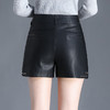 加棉时尚阔腿短裤冬款高腰修身简约休闲气质PU皮靴裤 MYX-OY-950-L 商品缩略图2
