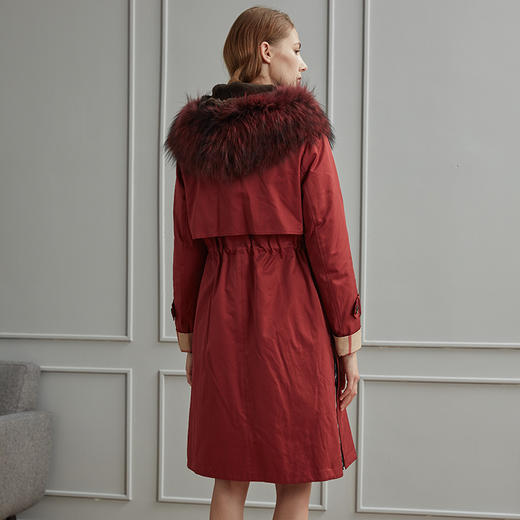 JM007瑟俪（帽子有点变色 咨询客服）高贵风衣皮草个性保暖派克服 商品图3