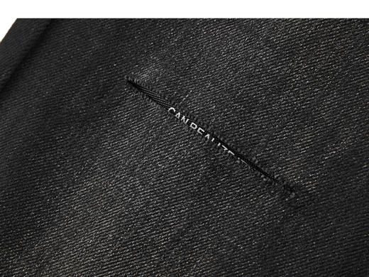 太平鸟男装 2022年春季新款黑色紧身牛仔裤B2HAC1A01 商品图4