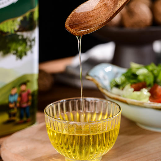 云南玉溪泉乡老磨坊 冷榨核桃油(礼盒铁听) 1L装 商品图5