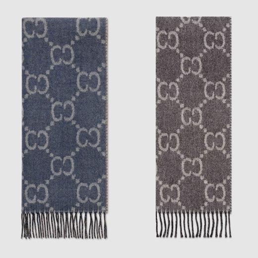GG-J 双面提花羊毛围巾 商品图0