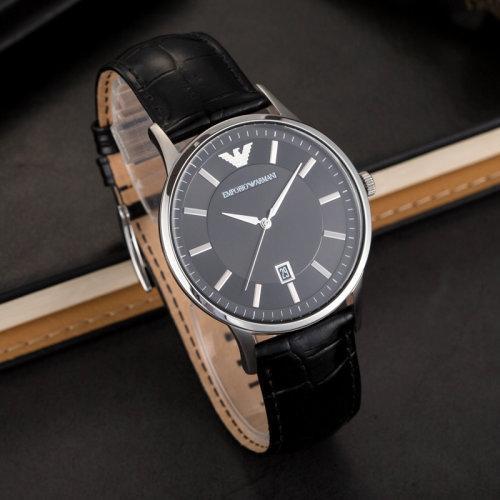 Emporio Armani/安普里奥阿玛尼手表皮质表带男士休闲简约个性腕表石英表时尚腕表 AR11186 商品图1