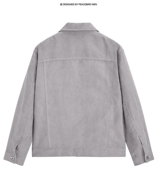 太平鸟男装 多啦A梦青年仿麂皮翻领夹克潮B1BCC1334 商品图1