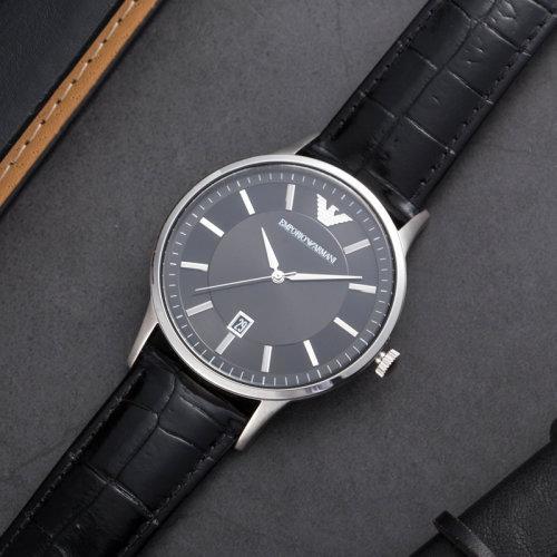 Emporio Armani/安普里奥阿玛尼手表皮质表带男士休闲简约个性腕表石英表时尚腕表 AR11186 商品图3