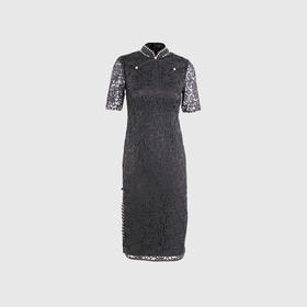 订珠改良旗袍重工蕾丝旗袍