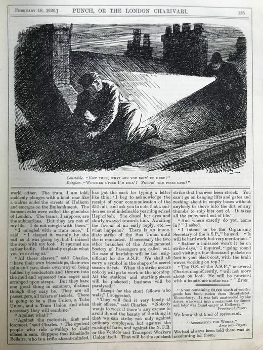 1920年1-6月 英国讽刺漫画杂志《笨拙》 数百幅插图 漆布精装16开 商品图10