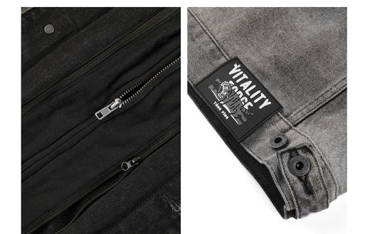 太平鸟男装 小老虎系列连帽渐变牛仔夹克B2BJC1117 商品图3