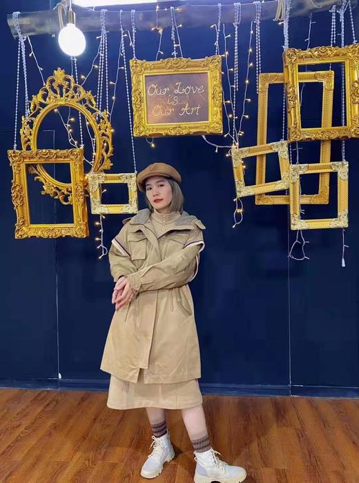 丽迪莎W4020中长棉衣 商品图0