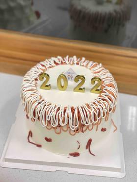 简洁新年奶油蛋糕 下单前请仔细阅读商品详情