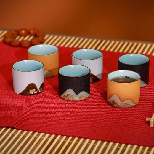 【敦煌主题团】敦煌研究院 山水茶杯酒杯套装 博物馆文创礼品生日礼物新年礼物 商品图2