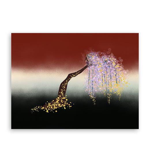 light on『紫藤的梦』｜A4插画 商品图0