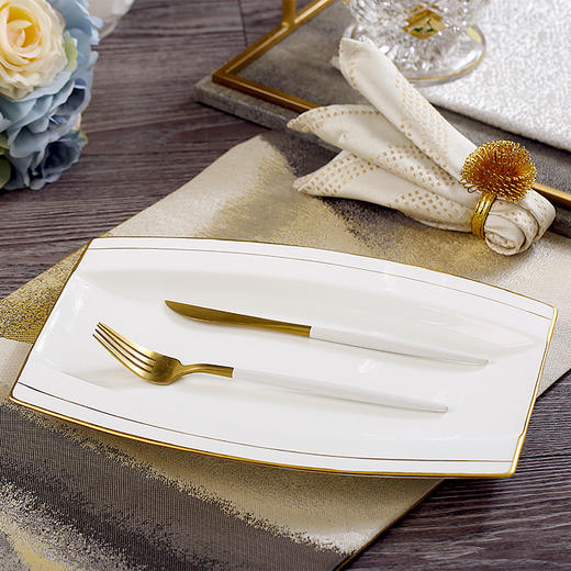 自然醒描金璀璨简奢骨瓷餐具套装TXTX 商品图2