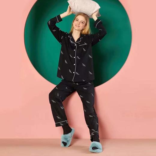 阪织屋棉质字母印花睡衣6521750020202 商品图1