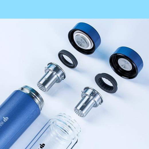 康巴赫生活馆万象玻璃杯双层泡茶水杯女士保温杯茶漏茶杯子商务办公杯泡茶杯茶水分离杯礼盒装保温保冷杯H72+V176 商品图2