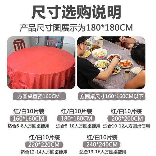 【超值特惠 一次性桌布】一次性桌布 台布外卖出口圆桌加厚抽取透明家用酒席店防尘。ry 商品图1