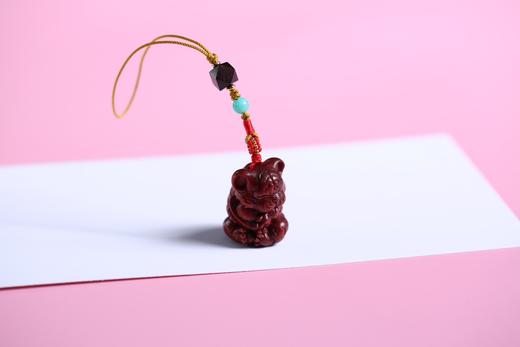 GJXJ0190°招财萌虎紫檀挂件 商品图0