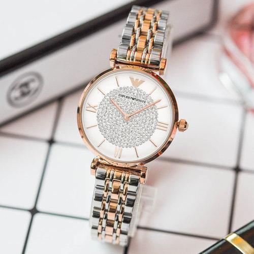 Emporio Armani/安普里奥阿玛尼满天星手表 佟丽娅明星同款 钢质表带时尚休闲石英女士腕表 AR1926 商品图1