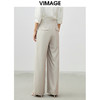 VIMAGE纬漫纪春季新款修身显瘦百搭高腰直筒西装裤子休闲裤V1705307 商品缩略图4