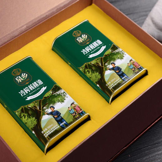 云南玉溪 泉乡老磨坊 冷榨+浓香（礼盒铁听）500ml*2 包邮 商品图1