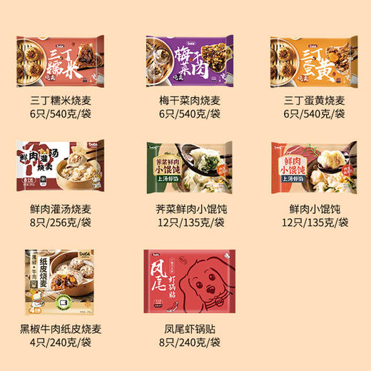 【不支持取消拦截订单】一条狗 三丁糯米 三丁蛋黄 黑椒牛肉纸皮烧麦 梅干菜 鲜肉 商品图2