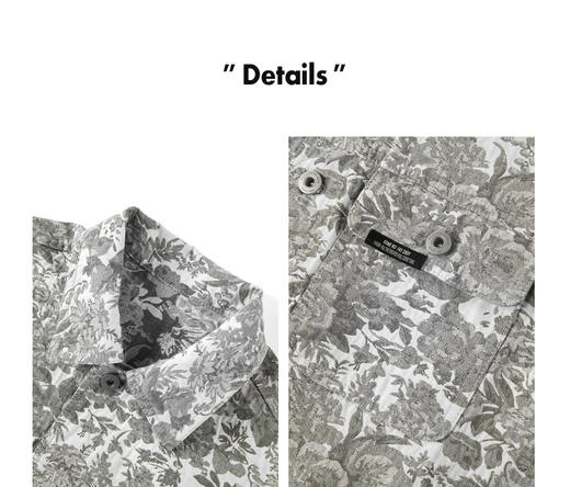 太平鸟男装 春季新款满印翻领夹克短款外套B2BCC1105 商品图2