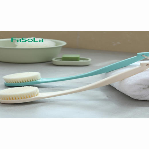 #Fasola长柄洗澡刷 采用24mm加长PET尼龙毛丝 软硬适中 轻柔去汉渍 有效去除皮肤角质 商品图1