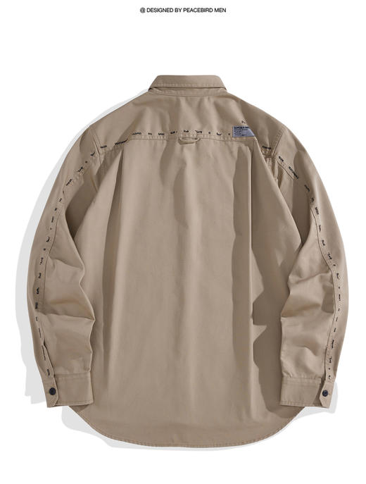 太平鸟男装 长袖衬衫男2022年春季新款衬衣B1CHC1434 商品图2