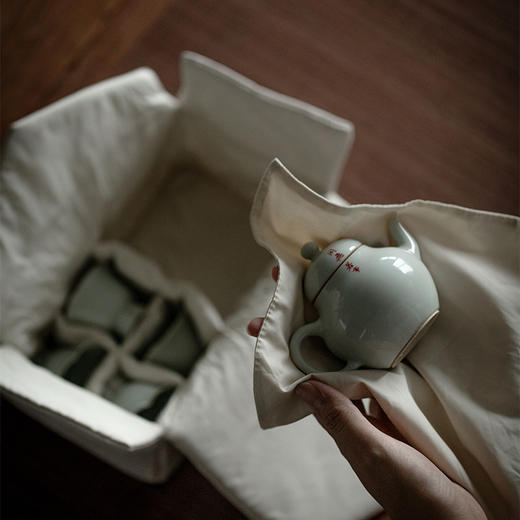束刻/四季良辰/潘壶古青瓷 手工茶壶功夫茶具泡茶壶单壶 口径4.5cm 高8cm 容量130ml 商品图1