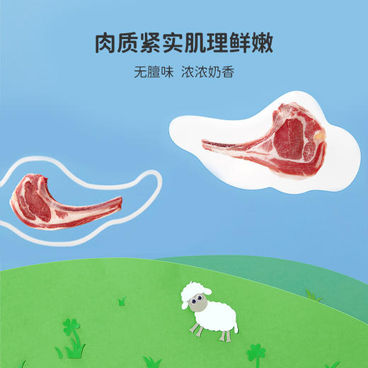 littleone萌小丸新西兰进口羊小排法式羊排宝宝生鲜婴幼儿童辅食 商品图2