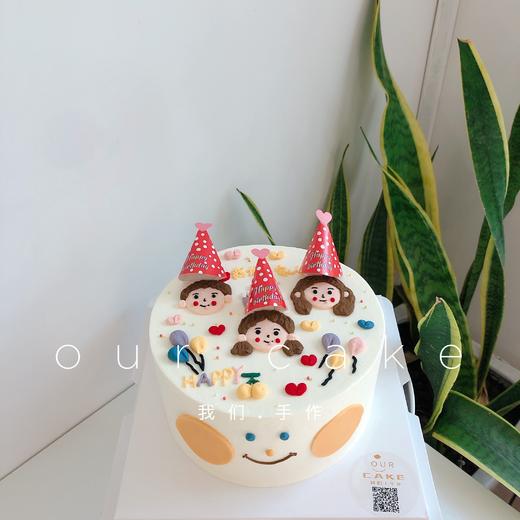 一家人头像手绘蛋糕-低糖处理无添加 商品图3