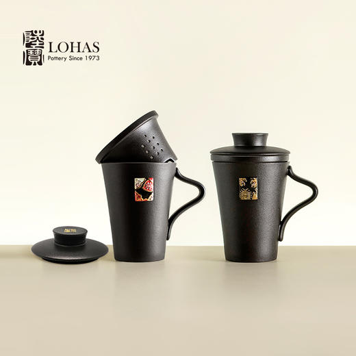 康巴赫生活馆陆宝茶具禅风福寿盖杯办公泡茶飘逸过滤马克杯子礼盒装茶杯 商品图0