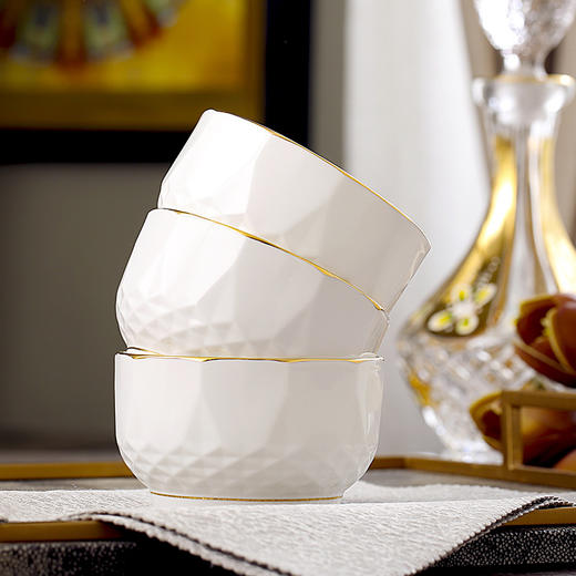 自然醒描金璀璨简奢骨瓷餐具套装TXTX 商品图1