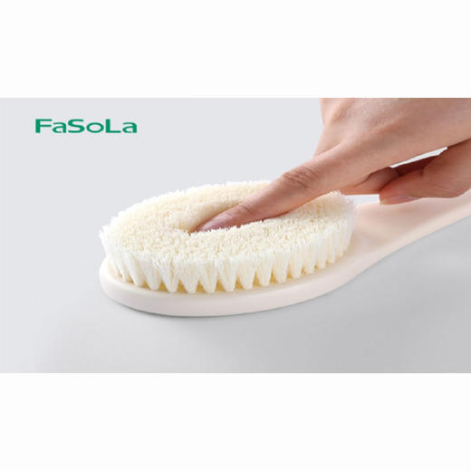 #Fasola长柄洗澡刷 采用24mm加长PET尼龙毛丝 软硬适中 轻柔去汉渍 有效去除皮肤角质 商品图3